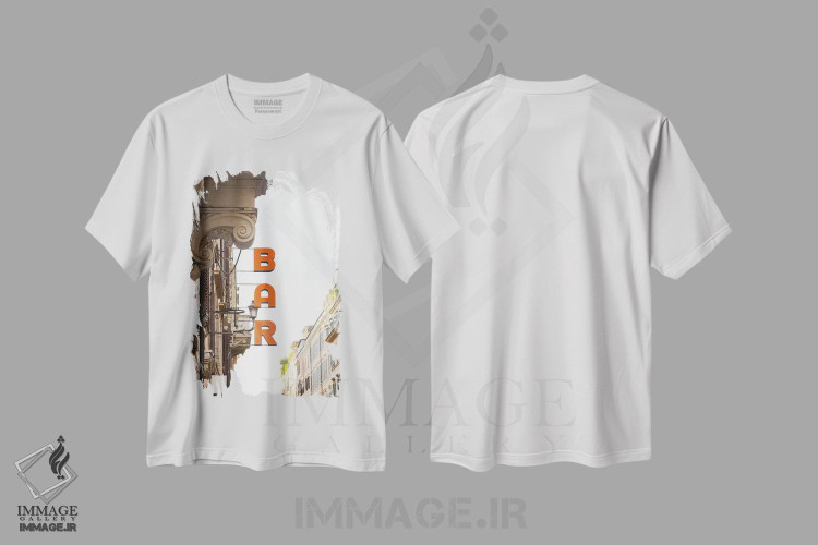 تیشرت طرح دار تابلوی بار در رم I، تزئینی اثر هنر آنیتا و بلا | immage.ir