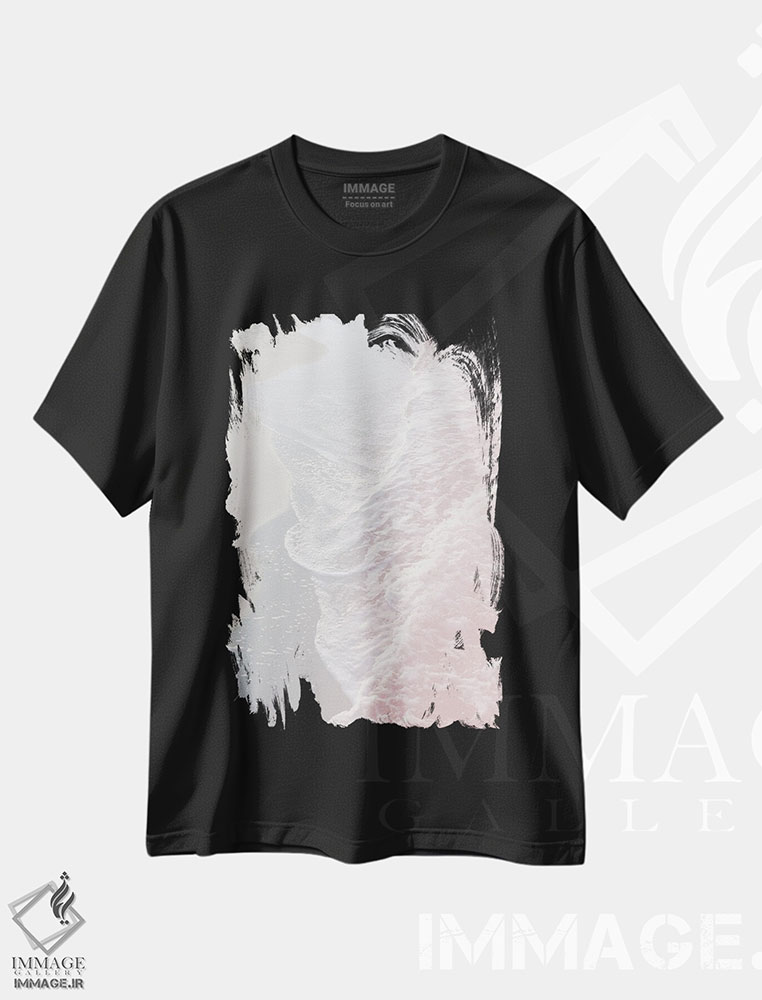 تیشرت طرح دار رویای امواج اقیانوس صورتی گونه ای I، دکور ساحلی اثر هنر آنیتا و بلا | immage.ir