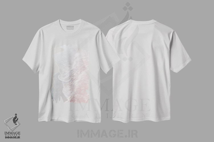 تیشرت طرح دار رویای امواج اقیانوس صورتی گونه ای I، دکور ساحلی اثر هنر آنیتا و بلا | فروشگاه ایماژ