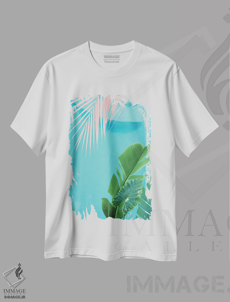 تیشرت طرح دار حال و هوای استخر کارائیب I، عکاسی ترکیبی اثر هنر آنیتا و بلا | immage.ir