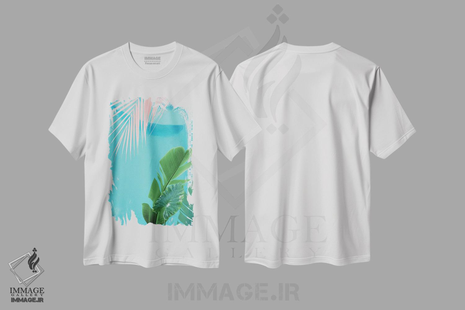 تیشرت طرح دار حال و هوای استخر کارائیب I، عکاسی ترکیبی اثر هنر آنیتا و بلا | immage.ir