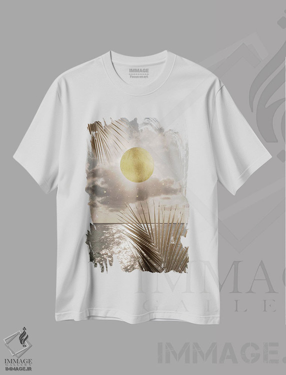 تیشرت طرح دار رویای سرخوشی غروب اقیانوس کارائیب I، عکاسی ترکیبی اثر هنر آنیتا و بلا | فروشگاه ایماژ