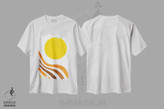 تیشرت طرح دار موج اقیانوس و خورشید رترو I، تزئینی اثر هنر آنیتا و بلا | immage.ir