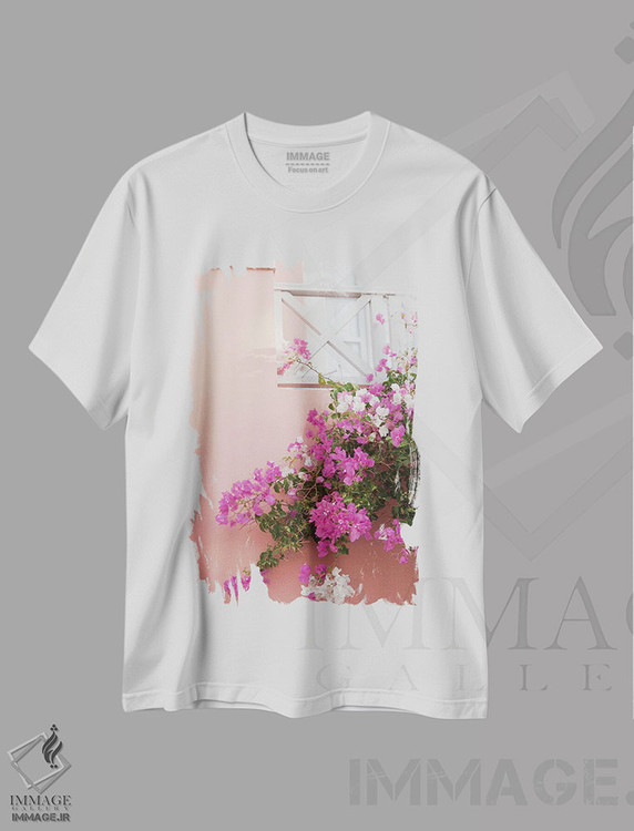 تیشرت طرح دار رویای زیبایی اویای سانتورینی V، تزئینی اثر هنر آنیتا و بلا | immage.ir