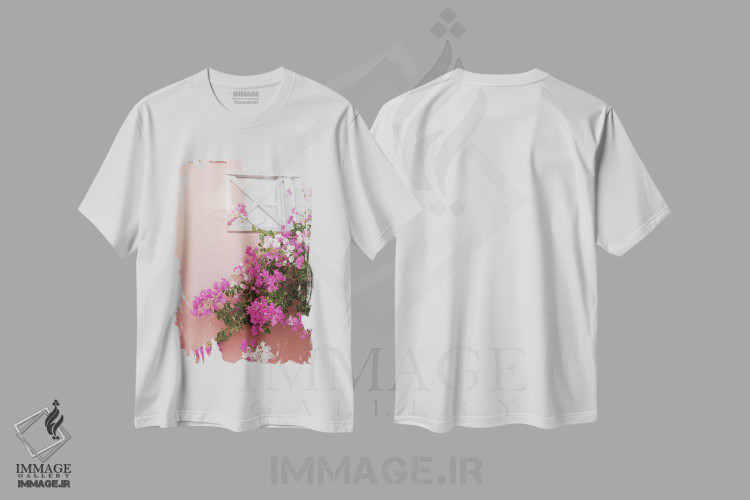 تیشرت طرح دار رویای زیبایی اویای سانتورینی V، تزئینی اثر هنر آنیتا و بلا | immage.ir