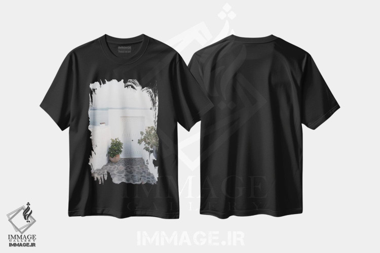 تیشرت طرح دار سرخوشی اویای سانتورینی IV، تزئینی اثر هنر آنیتا و بلا | immage.ir