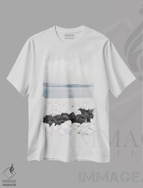 تیشرت طرح دار رویای آرامش سانتورینی هفتم، تزئینی اثر هنر آنیتا و بلا | فروشگاه ایماژ