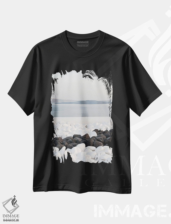 تیشرت طرح دار رویای آرامش سانتورینی هفتم، تزئینی اثر هنر آنیتا و بلا | immage.ir