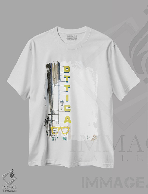 تیشرت طرح دار تابلوی اتیکا در رم یک، مدیوم اثر هنر آنیتا و بلا | فروشگاه ایماژ