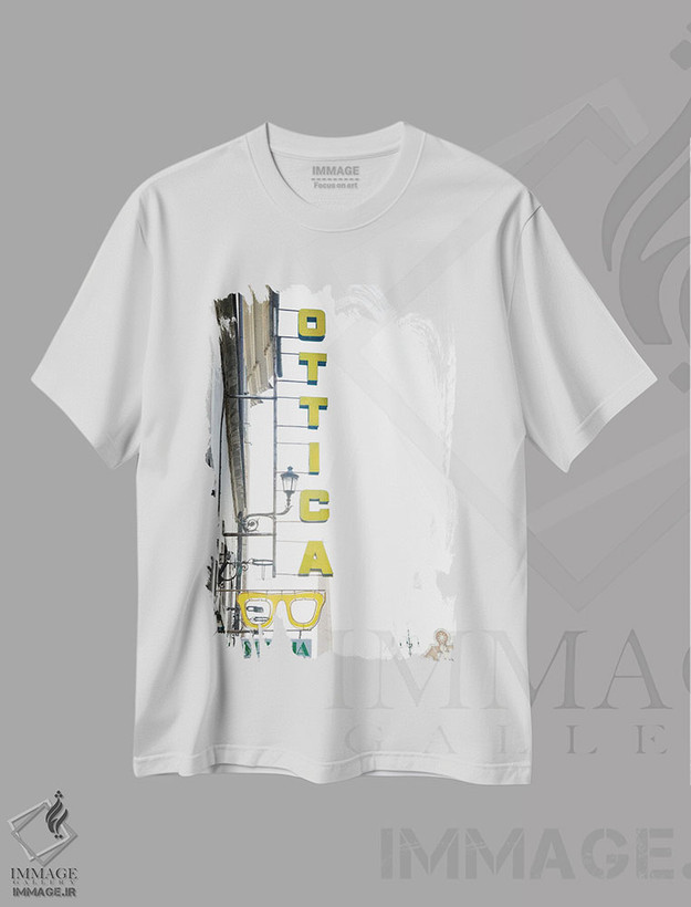 تیشرت طرح دار تابلوی اتیکا در رم یک، مدیوم اثر هنر آنیتا و بلا | فروشگاه ایماژ