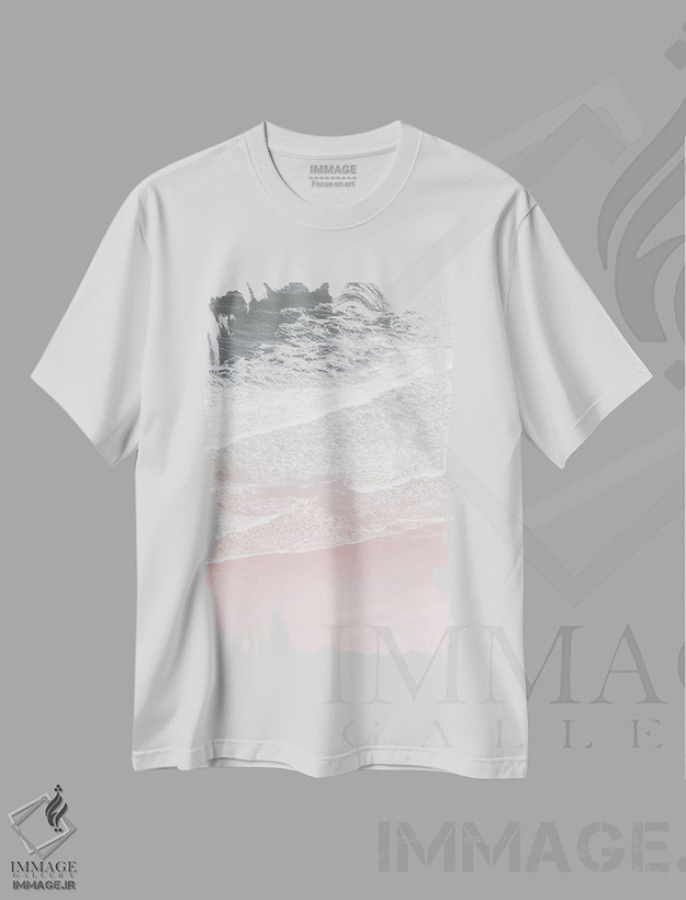 تیشرت طرح دار زیبایی اقیانوس اطلسشانزدهم، سواحل از نمای بالا اثر هنر آنیتا و بلا | فروشگاه ایماژ