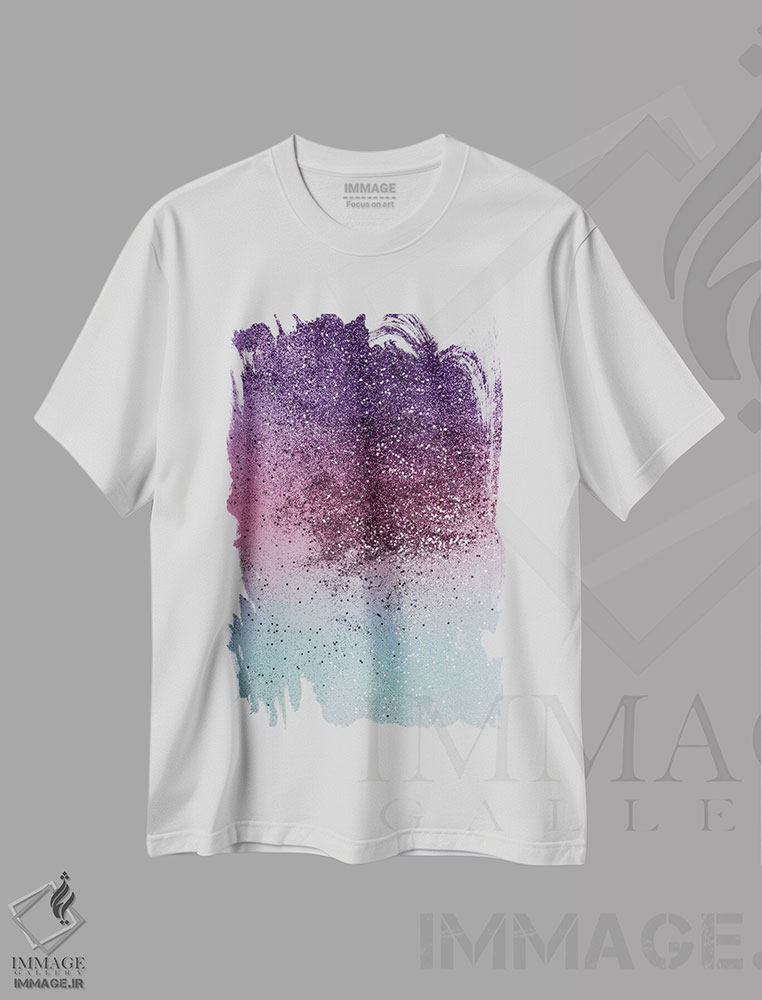 تیشرت طرح دار درخشش دختران تک شاخ وی آی بی، آبستره اثر هنر آنیتا و بلا | immage.ir