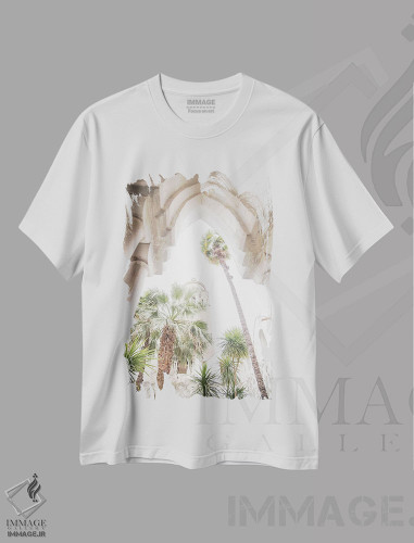 تیشرت طرح دار باغ دوموی آمالفی دو، تزئینی اثر هنر آنیتا و بلا | فروشگاه ایماژ