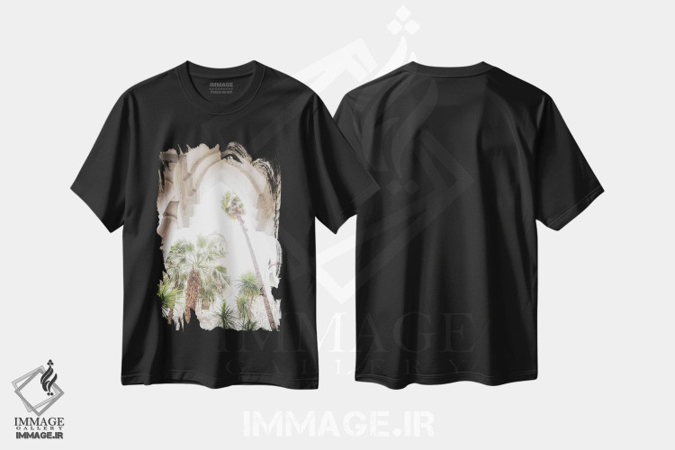 تیشرت طرح دار باغ دوموی آمالفی دو، تزئینی اثر هنر آنیتا و بلا | immage.ir