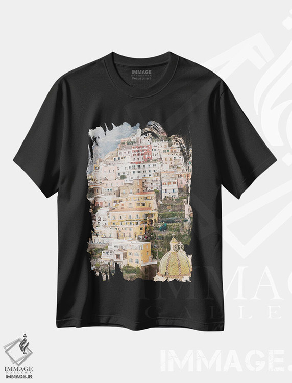 تیشرت طرح دار پوزیتانو زیبا پنج، مدیوم اثر هنر آنیتا و بلا | immage.ir