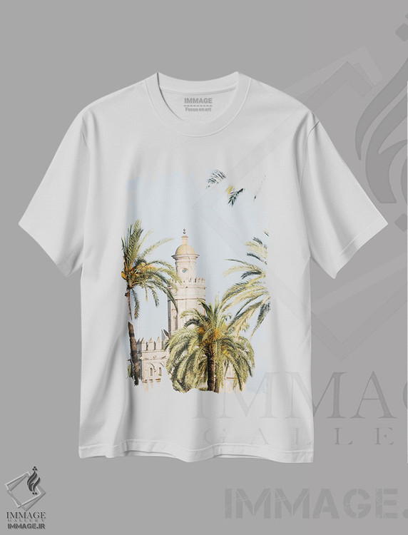 تیشرت طرح دار برج دل اورو در سویا یک، مدیوم اثر هنر آنیتا و بلا | فروشگاه ایماژ