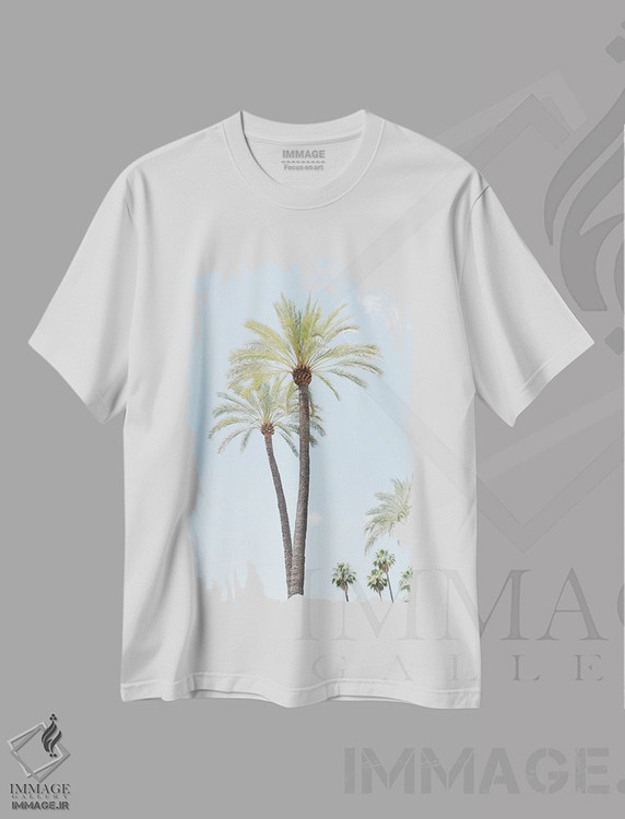 تیشرت طرح دار زیبایی نخل ها یکم، مدیوم اثر هنر آنیتا و بلا | immage.ir