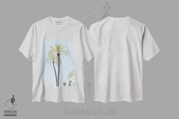 تیشرت طرح دار زیبایی نخل ها یکم، مدیوم اثر هنر آنیتا و بلا | immage.ir
