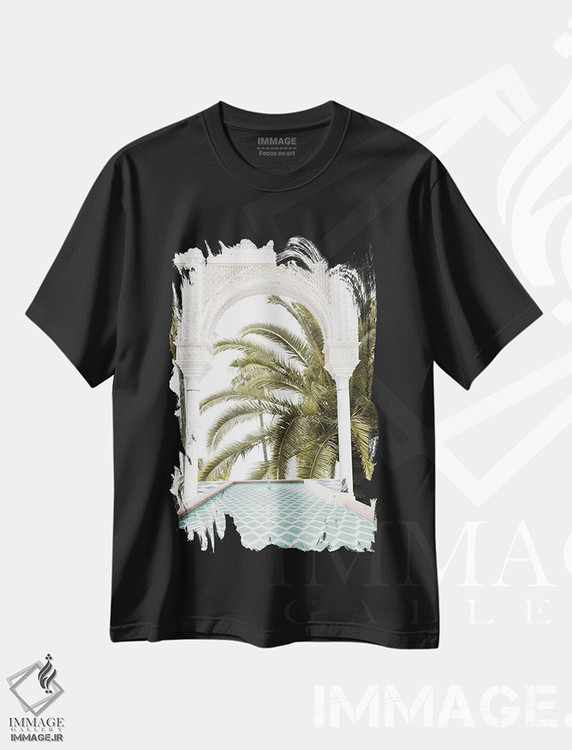 تیشرت طرح دار رویای قوس ریاض سویا یکم، مدیوم اثر هنر آنیتا و بلا | فروشگاه ایماژ