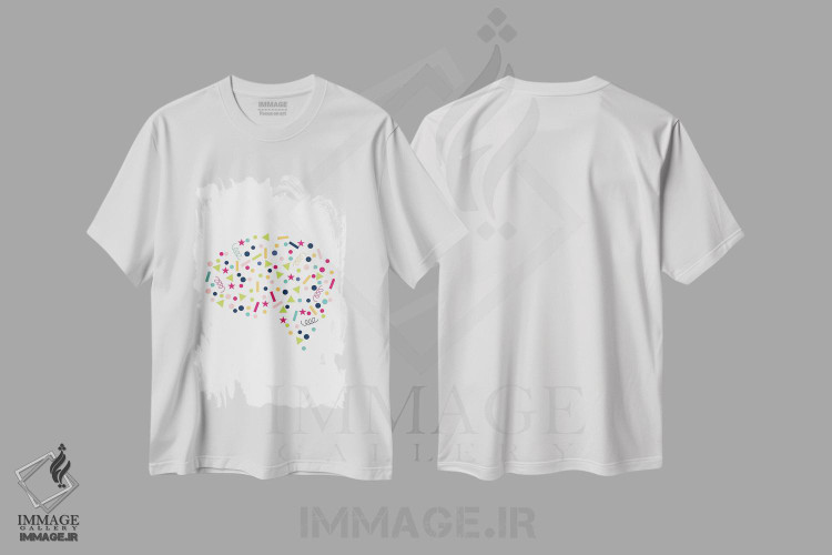 تیشرت طرح دار مغز کاغذ رنگی پاش، هنر دیجیتال اثر آلیسا بانتا | فروشگاه ایماژ