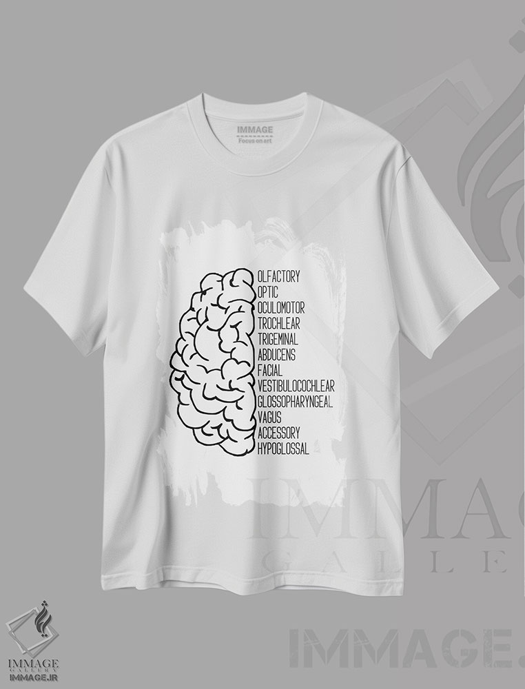 تیشرت طرح دار اعصاب جمجمه ای سیاه، هنر دیجیتال اثر آلیسا بانتا | immage.ir