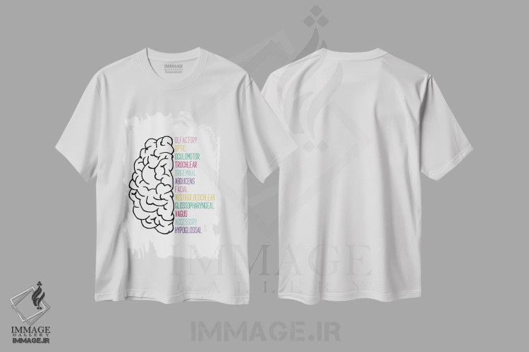 تیشرت طرح دار اعصاب جمجمه ای روشن، هنر دیجیتال اثر آلیسا بانتا | فروشگاه ایماژ