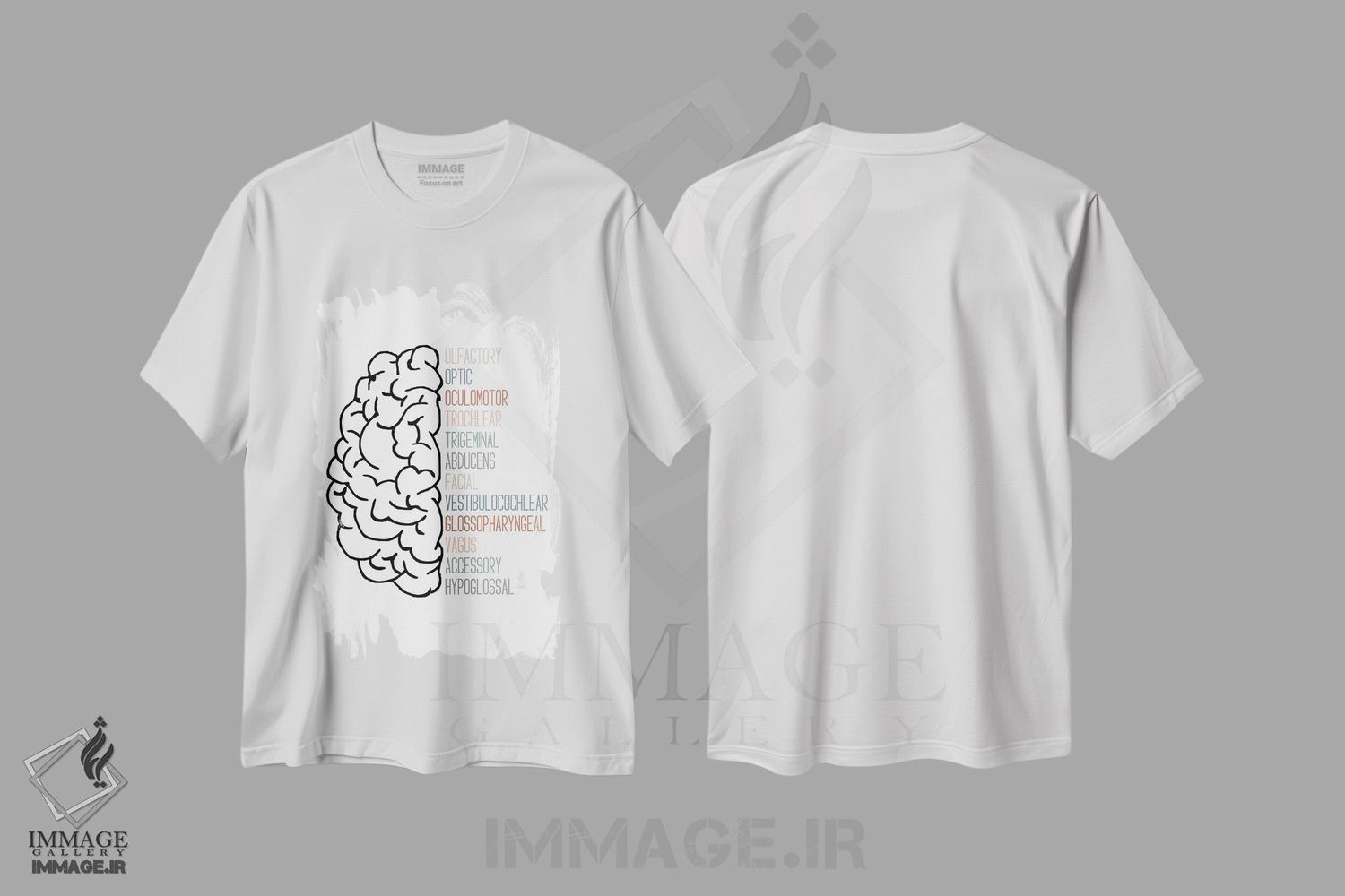 تیشرت طرح دار اعصاب جمجمه ای خنثی، هنر دیجیتال اثر آلیسا بانتا | immage.ir