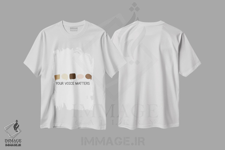 تیشرت طرح دار تنوع؛ صدای تو اهمیت دارد، هنر دیجیتال اثر آلیسا بانتا | فروشگاه ایماژ