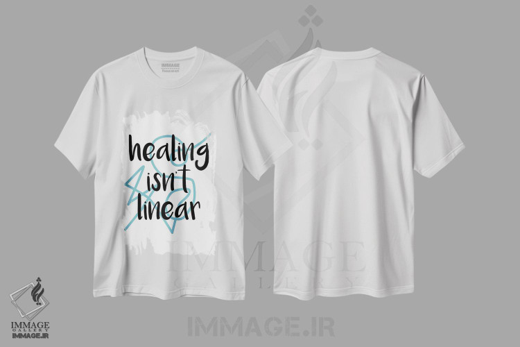 تیشرت طرح دار درمان خطی نیست، هنر دیجیتال اثر آلیسا بانتا | immage.ir