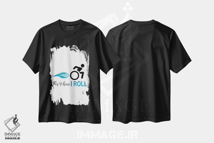 تیشرت طرح دار من آبی می غلتانم، هنر دیجیتال اثر آلیسا بانتا | immage.ir