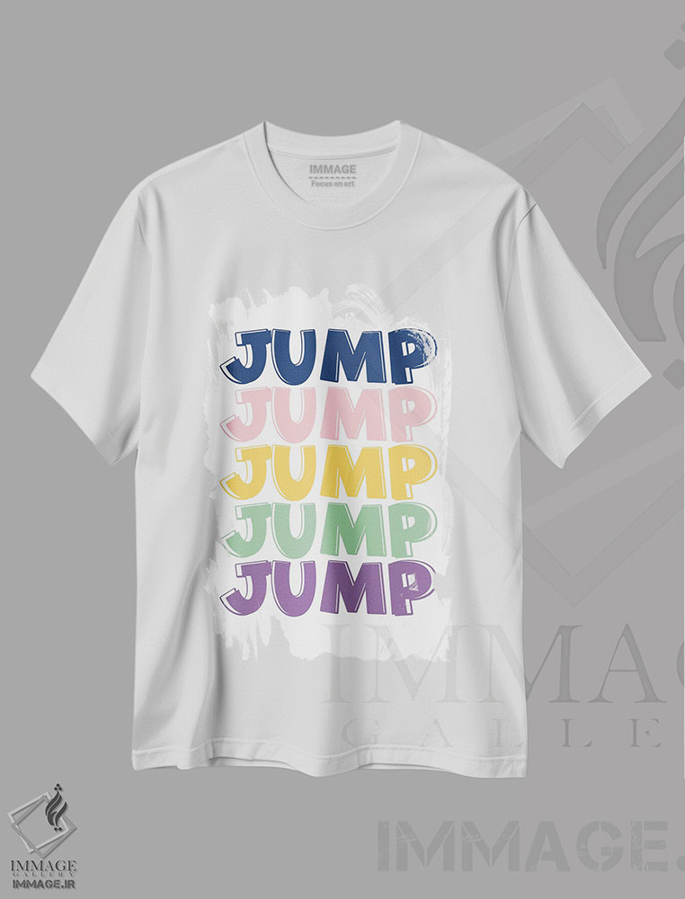 تیشرت طرح دار پرش، هنر دیجیتال اثر آلیسا بانتا | فروشگاه ایماژ