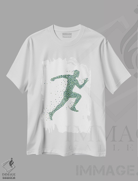 تیشرت طرح دار دویدن انتزاعی، هنر دیجیتال اثر آلیسا بانتا | immage.ir