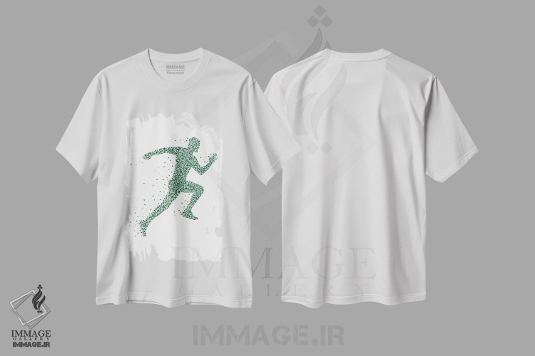 تیشرت طرح دار دویدن انتزاعی، هنر دیجیتال اثر آلیسا بانتا | immage.ir