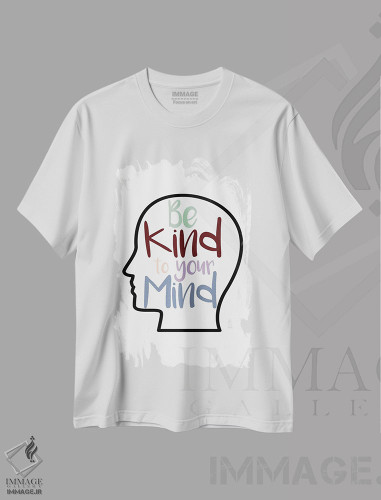 تیشرت طرح دار با ذهن خود مهربان باش، هنر دیجیتال اثر آلیسا بانتا | فروشگاه ایماژ