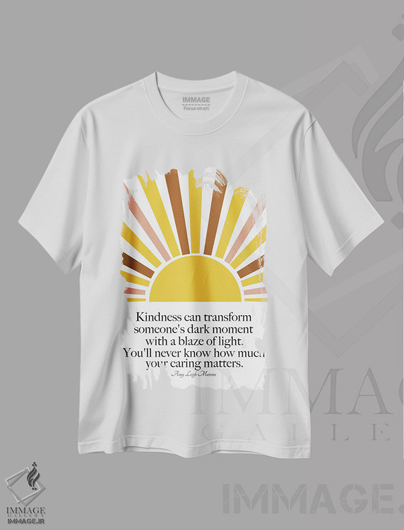 تیشرت طرح دار نقل قول مهربانی، هنر دیجیتال اثر آلیسا بانتا | فروشگاه ایماژ