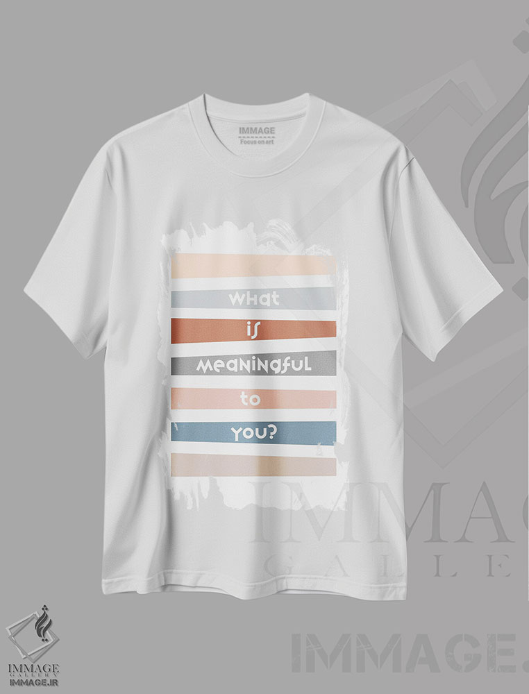 تیشرت طرح دار خطوط معنا دار، هنر دیجیتال اثر آلیسا بانتا | فروشگاه ایماژ