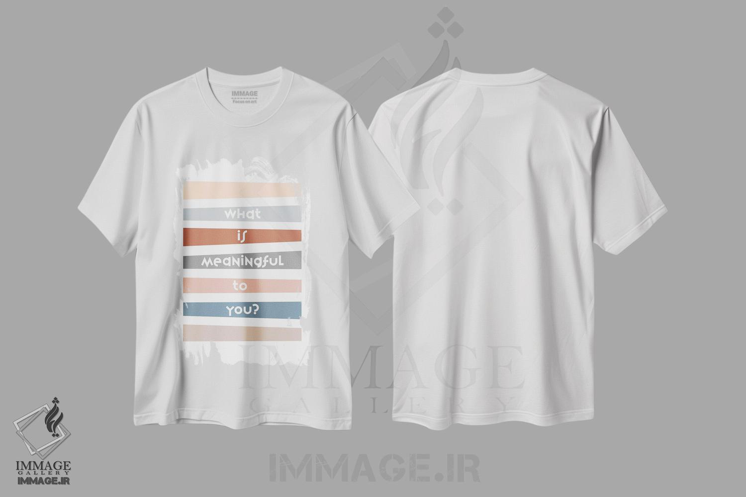 تیشرت طرح دار خطوط معنا دار، هنر دیجیتال اثر آلیسا بانتا | فروشگاه ایماژ