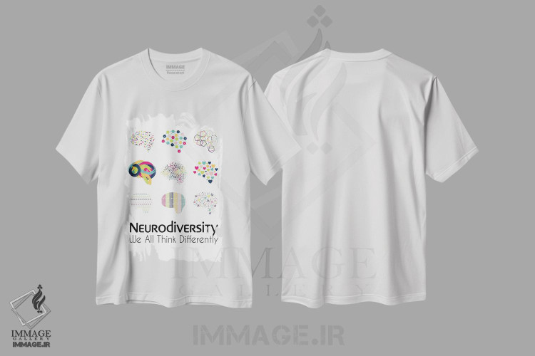 تیشرت طرح دار تنوع عصبی عمودی، هنر دیجیتال اثر آلیسا بانتا | immage.ir