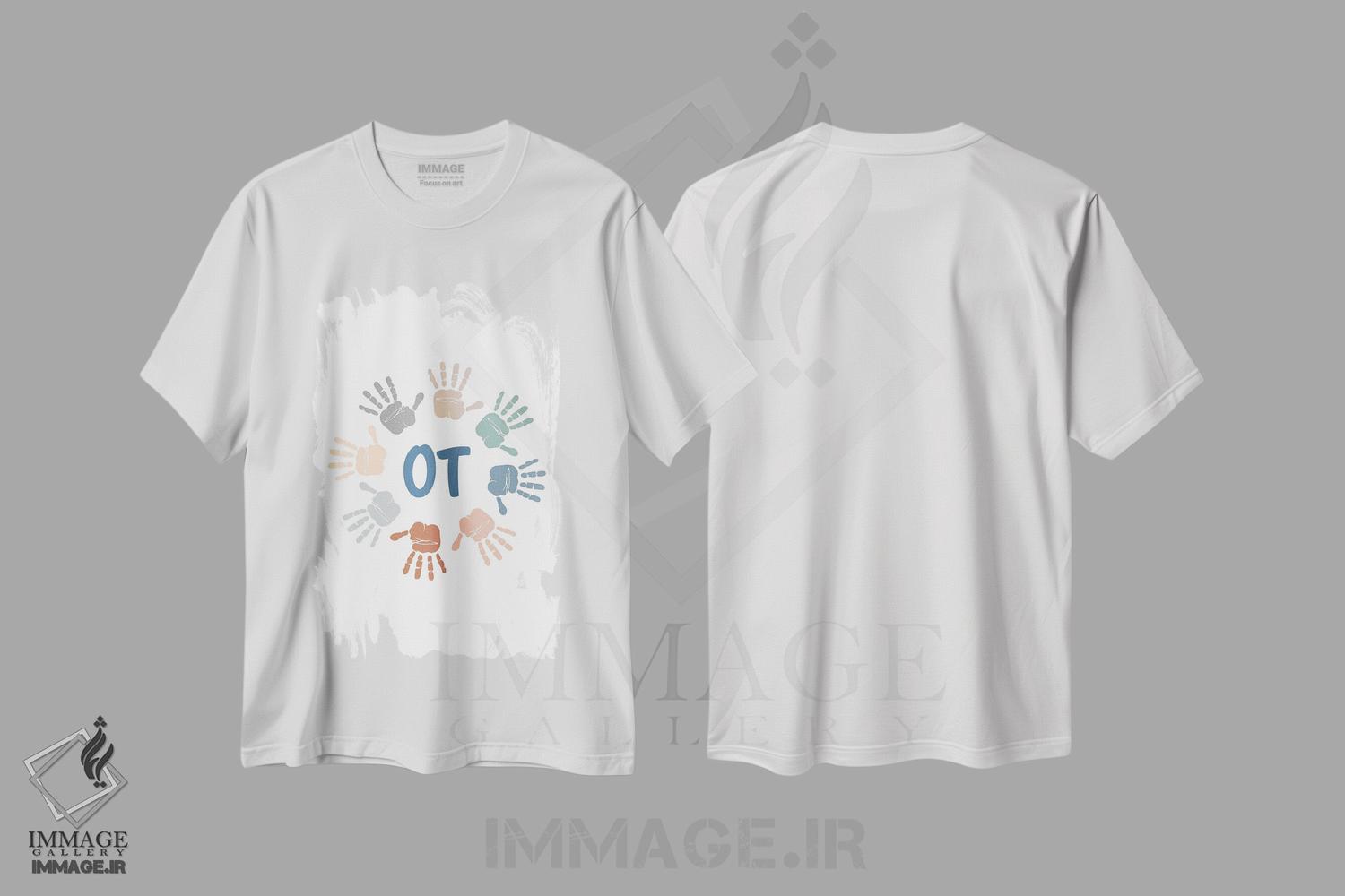 تیشرت طرح دار اثر دست کاردرمانی خنثی، هنر دیجیتال اثر آلیسا بانتا | فروشگاه ایماژ