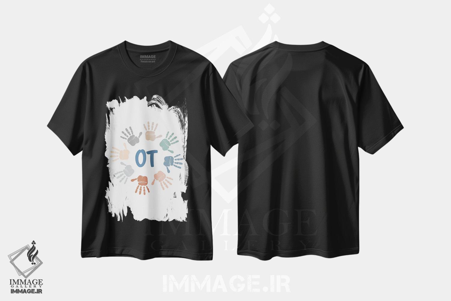 تیشرت طرح دار اثر دست کاردرمانی خنثی، هنر دیجیتال اثر آلیسا بانتا | immage.ir