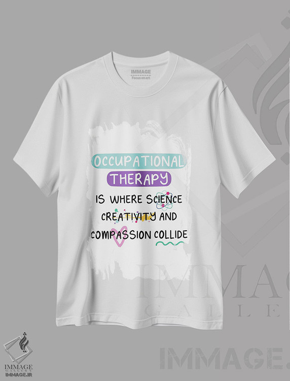 تیشرت طرح دار نقل قول کاردرمانی، هنر دیجیتال اثر آلیسا بانتا | immage.ir