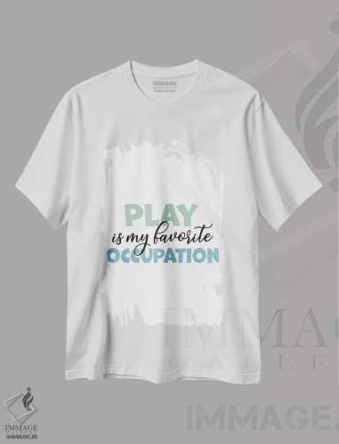 تیشرت طرح دار شغل بازی، هنر دیجیتال اثر آلیسا بانتا | فروشگاه ایماژ