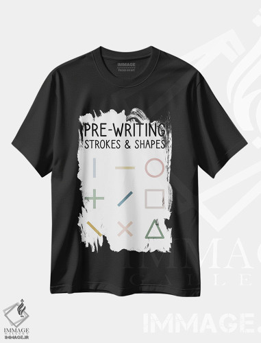 تیشرت طرح دار پیش نویسی، هنر دیجیتال اثر آلیسا بانتا | فروشگاه ایماژ