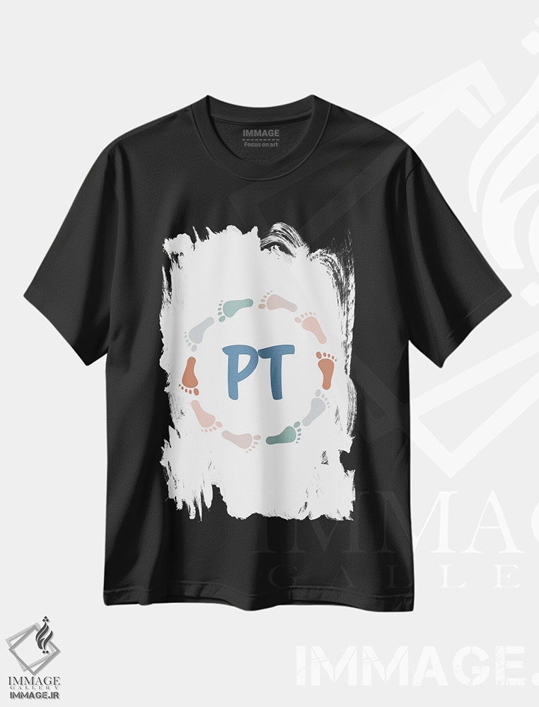 تیشرت طرح دار جای پاهای فیزیوتراپی، هنر دیجیتال اثر آلیسا بانتا | immage.ir