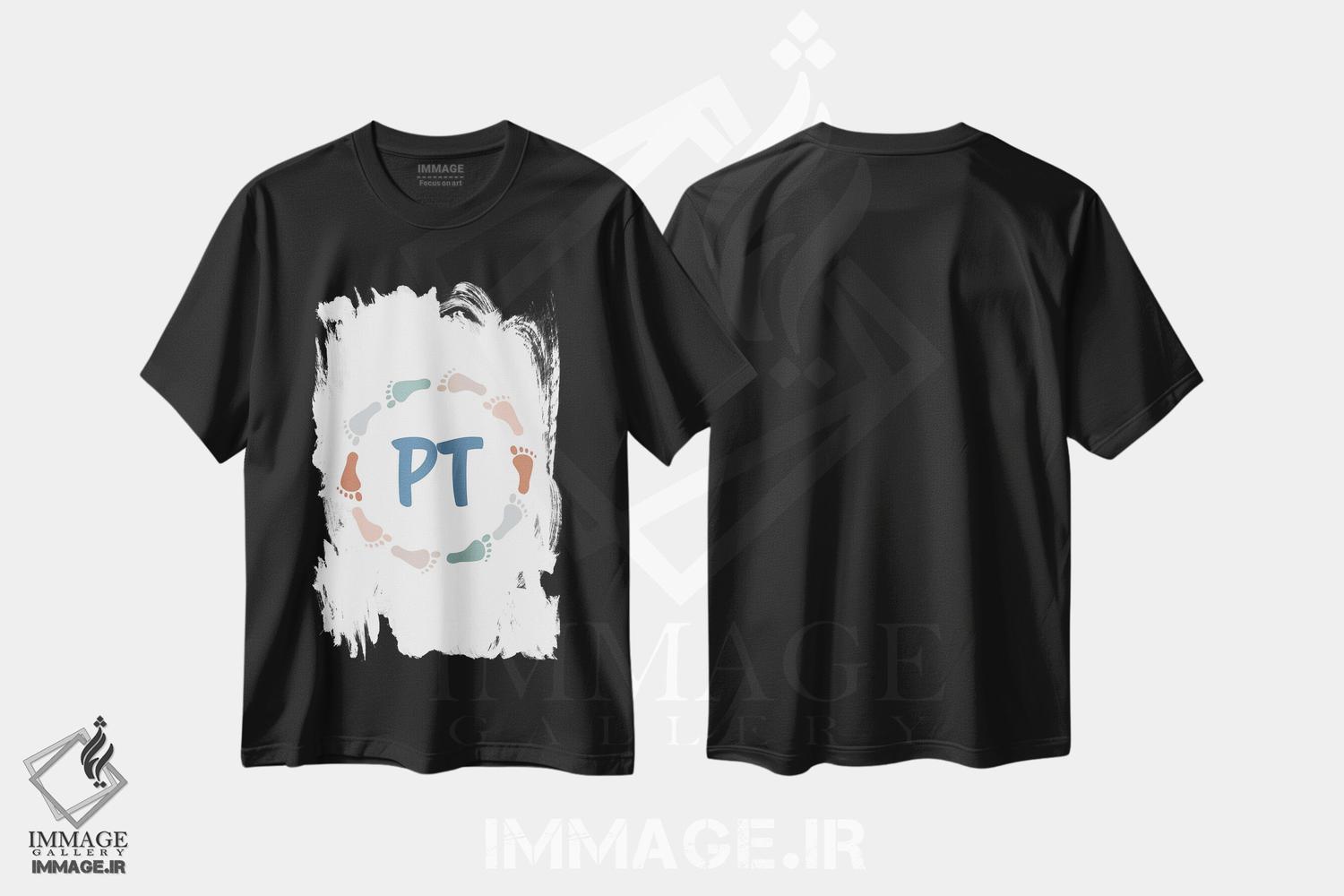 تیشرت طرح دار جای پاهای فیزیوتراپی، هنر دیجیتال اثر آلیسا بانتا | immage.ir