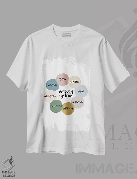 تیشرت طرح دار سیستم های حسی، هنر دیجیتال اثر آلیسا بانتا | immage.ir