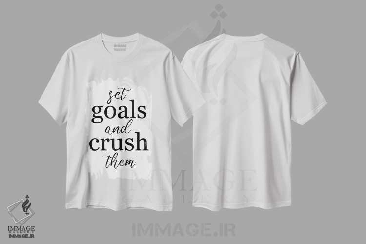 تیشرت طرح دار هدف گذاری کن و آن ها را فتح کن، هنر دیجیتال اثر آلیسا بانتا | فروشگاه ایماژ