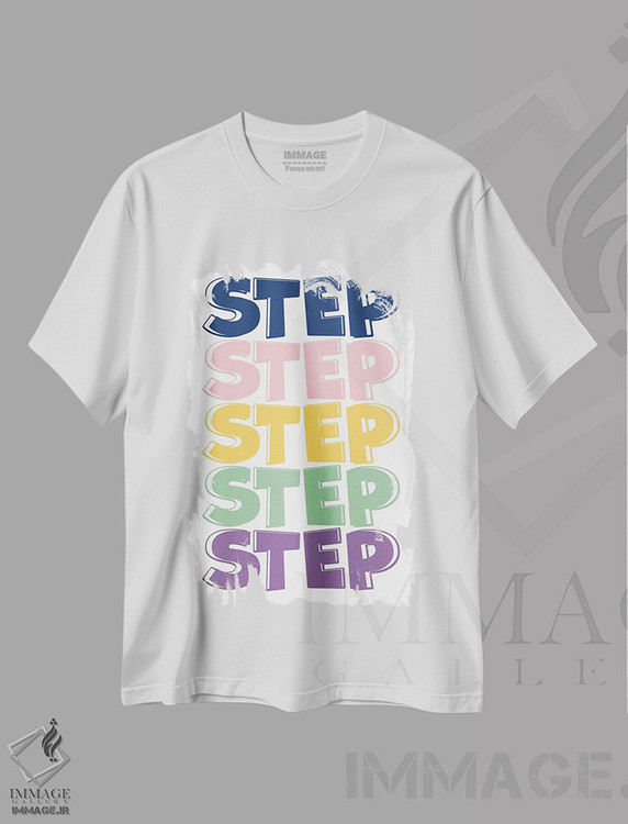 تیشرت طرح دار گام، هنر دیجیتال اثر آلیسا بانتا | immage.ir