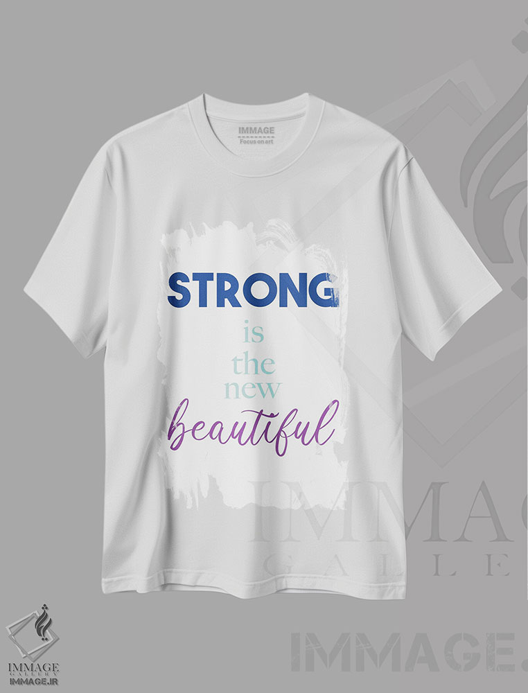 تیشرت طرح دار قدرت زیبایی نوین است، هنر دیجیتال اثر آلیسا بانتا | فروشگاه ایماژ