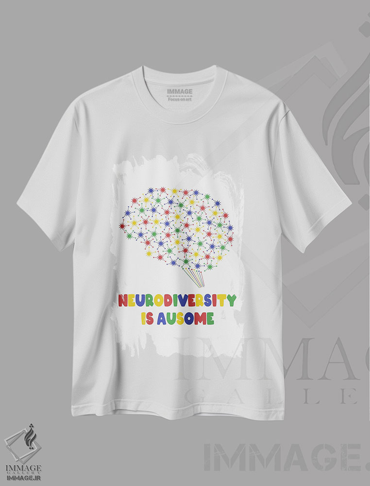 تیشرت طرح دار تنوع عصبی فوق العاده است، هنر دیجیتال اثر آلیسا بانتا | immage.ir